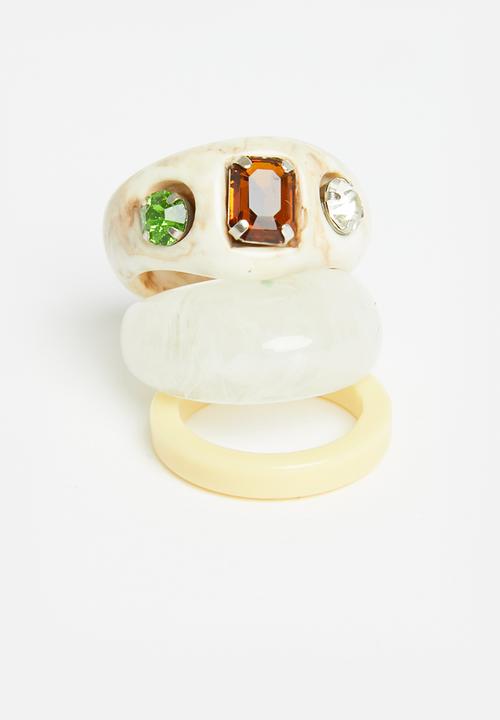 Superbalist - Amber ring set - multi