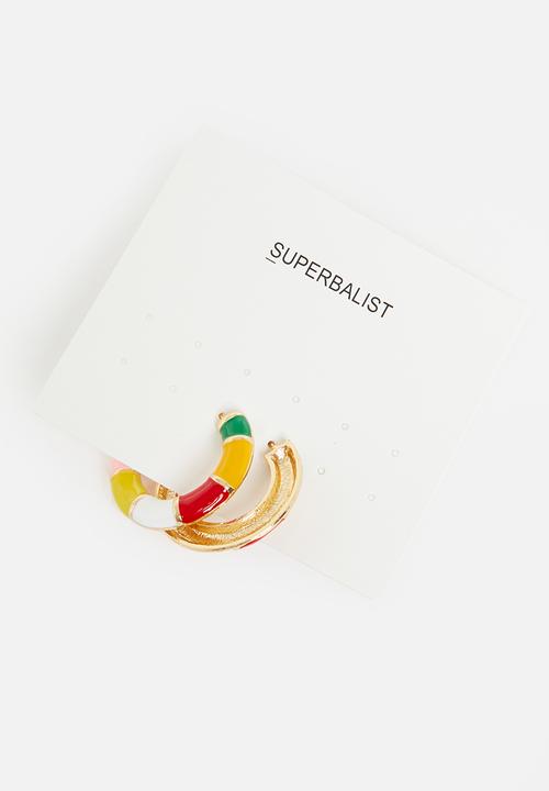 Superbalist - Juliet hoop earrings - multi