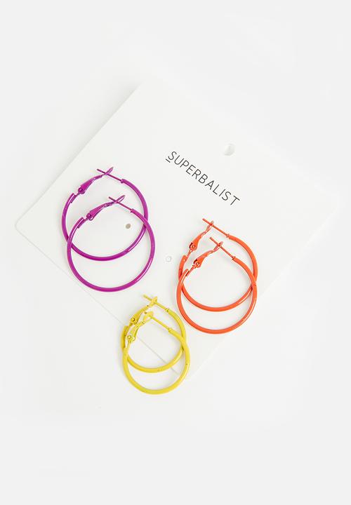 Superbalist - Katrina hoop earring pack - multi