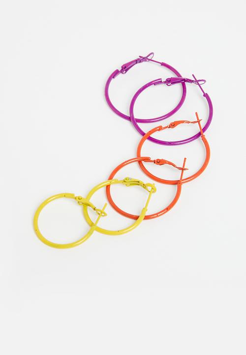 Superbalist - Katrina hoop earring pack - multi