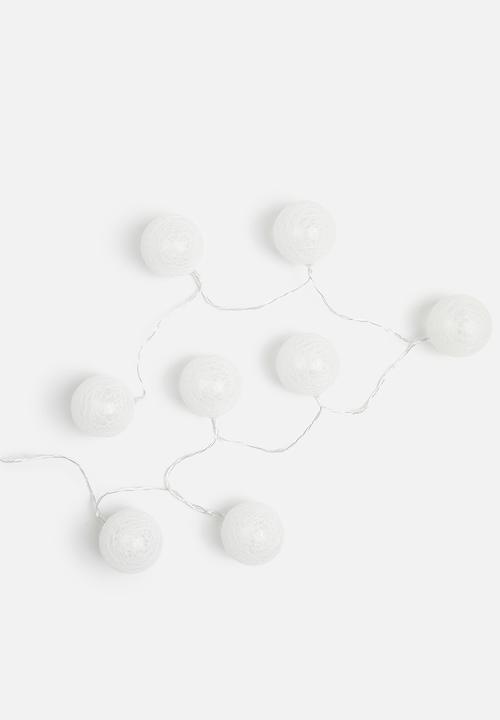 H&S - Led Christmas bauble string lights - white