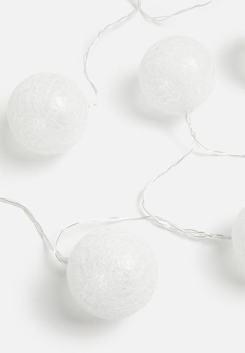 H&S - Led Christmas bauble string lights - white