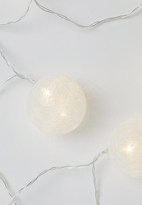 H&S - Led Christmas bauble string lights - white