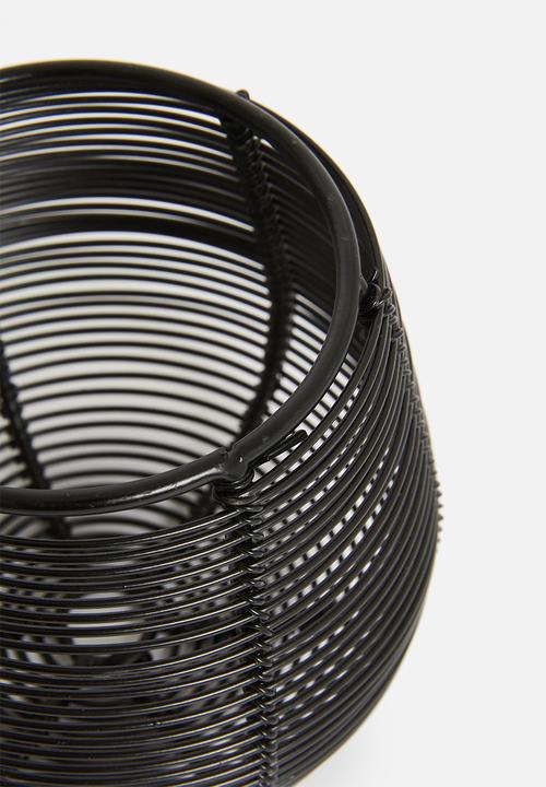 H&S - Iron candle holder - black