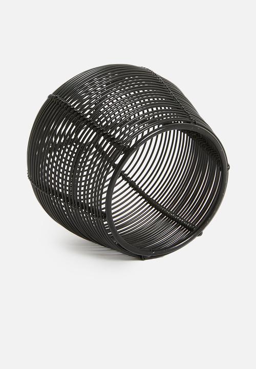 H&S - Iron candle holder - black