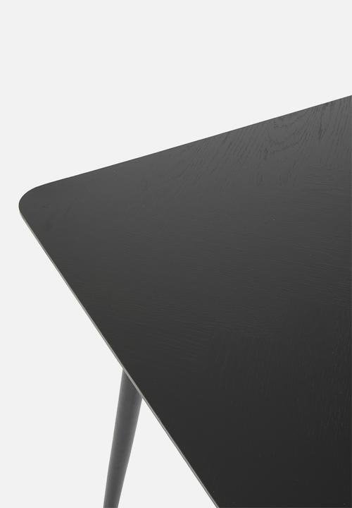 Sixth Floor - Fabio herringbone dining table - black