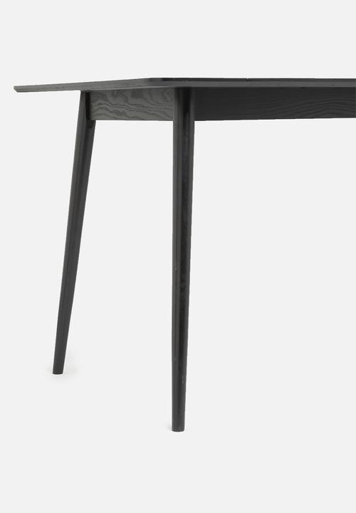 Sixth Floor - Fabio herringbone dining table - black