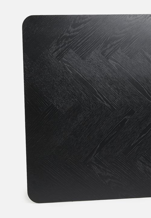 Sixth Floor - Fabio herringbone dining table - black
