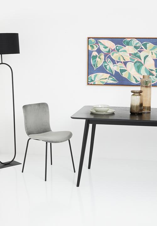 Sixth Floor - Fabio herringbone dining table - black