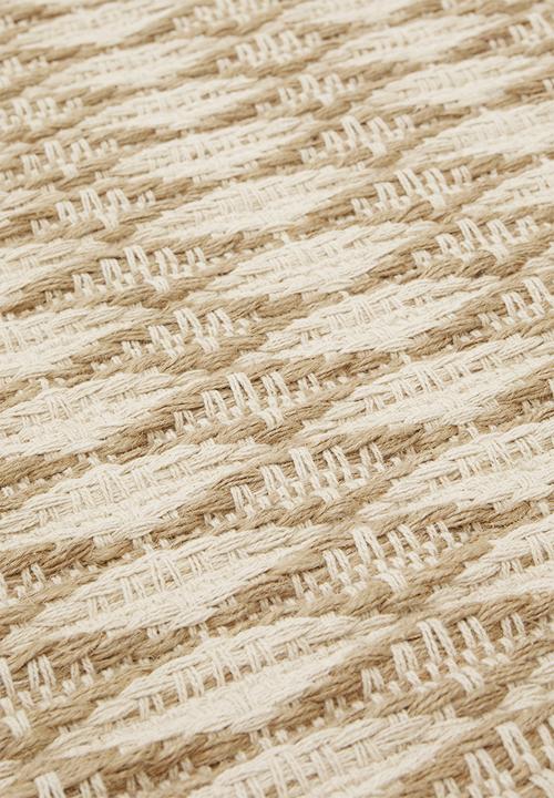Sixth Floor - Chev jute & cotton runner - natural/white