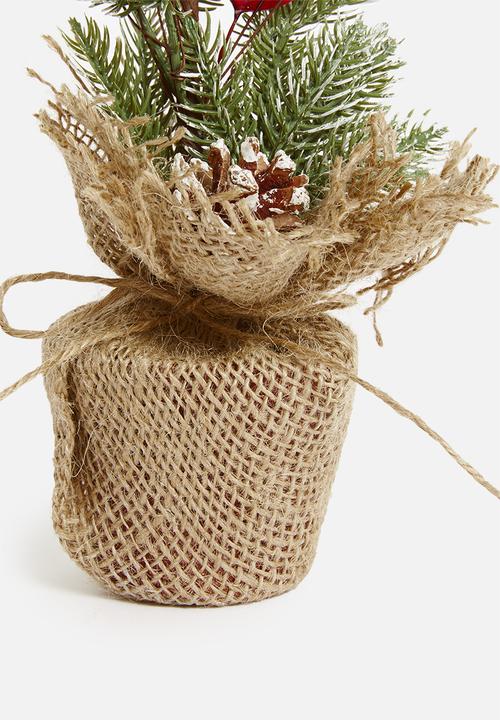 H&S - Mini berry Christmas tree - natural