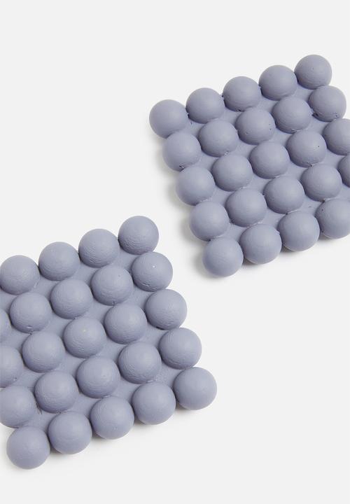 Sixth Floor - Fizz resin coaster set of 4 - lilac