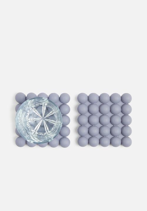 Fizz resin coaster set of 4 - lilac