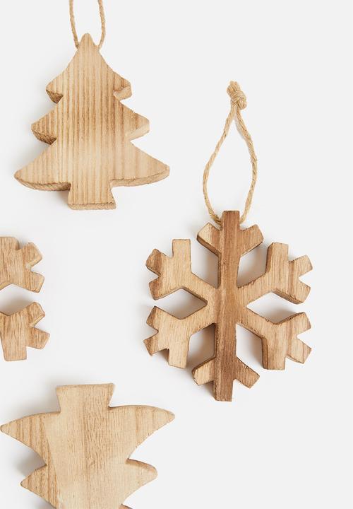 H&S - Cut-out Christmas tree decor - natural