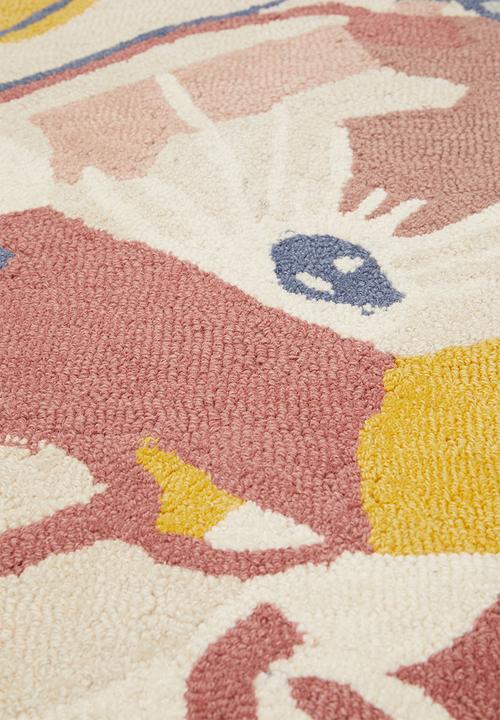 Sixth Floor - Floral hand tufted round rug - multi