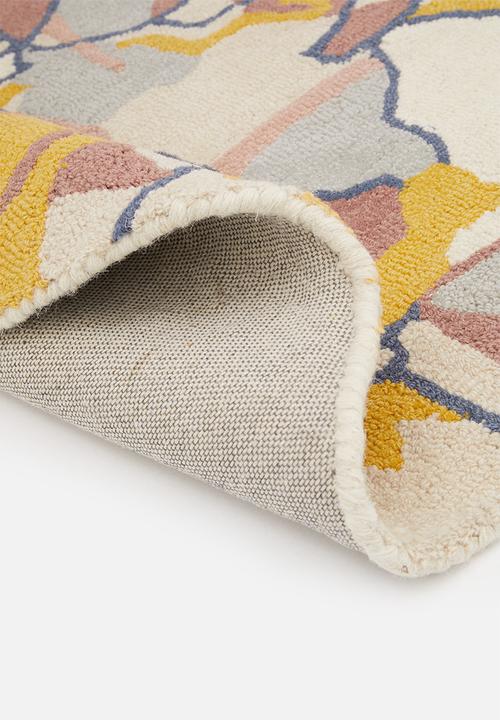 Sixth Floor - Floral hand tufted round rug - multi