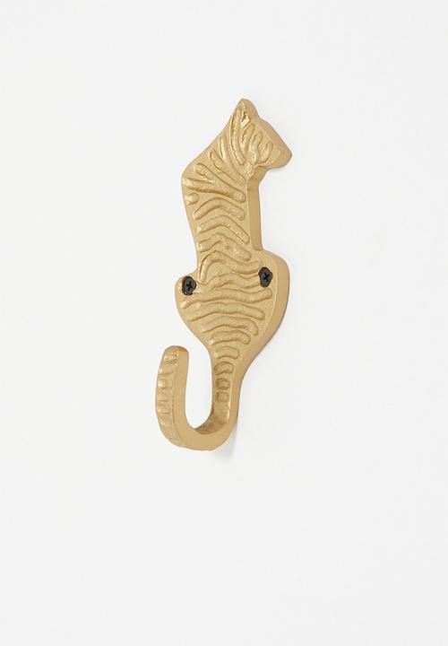 Sixth Floor - Tiger wall hook - gold