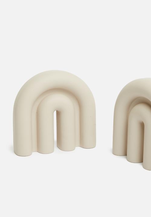 Sixth Floor - Kaia bookends set of 2 - neutral