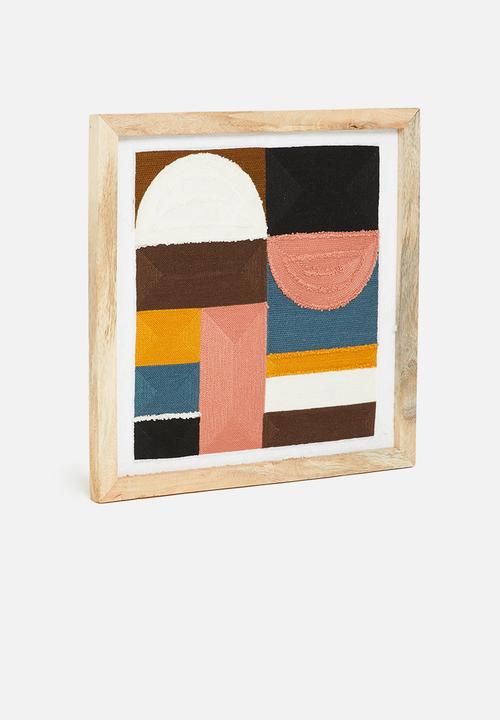 Sixth Floor - Jemaia embroidered wall art - multi