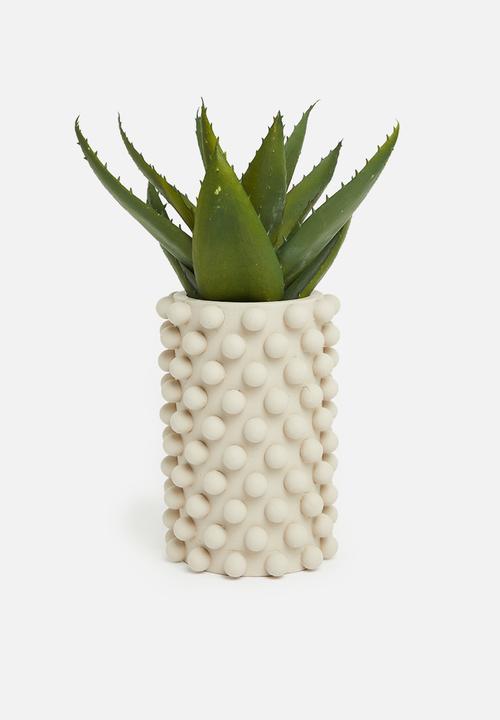 Sixth Floor - Dot tall vase - cream