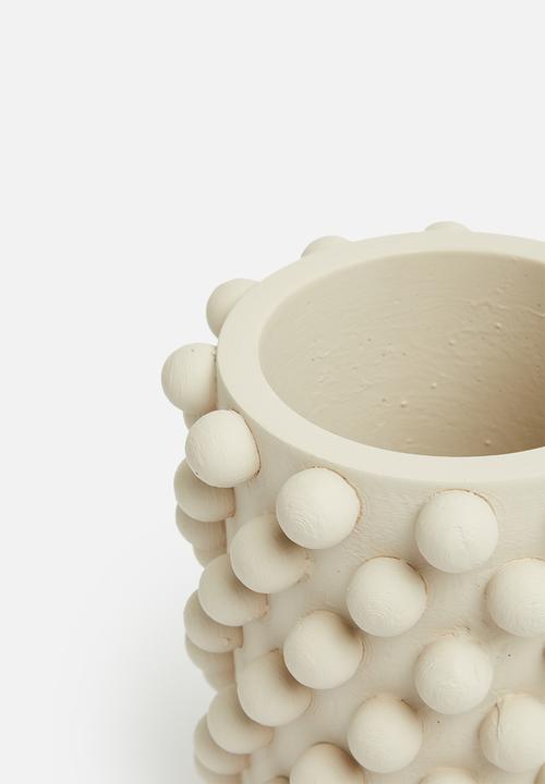 Sixth Floor - Dot tall vase - cream