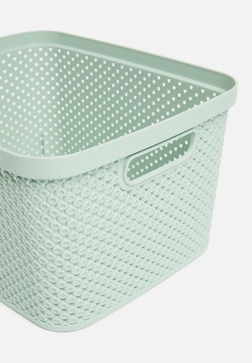 Storage Solutions - Lidded storage basket - green