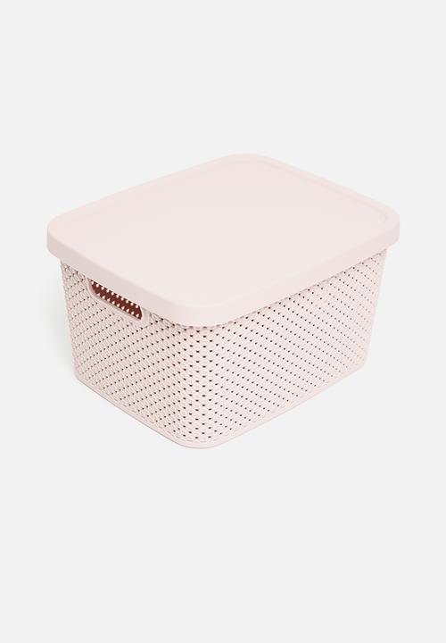 Storage Solutions - Lidded storage basket - pink