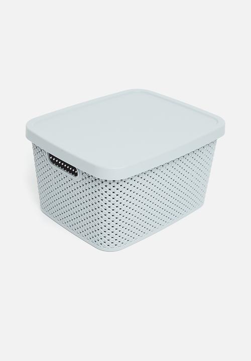 Storage Solutions - Lidded storage basket - blue