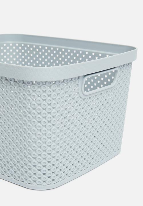 Storage Solutions - Lidded storage basket - blue