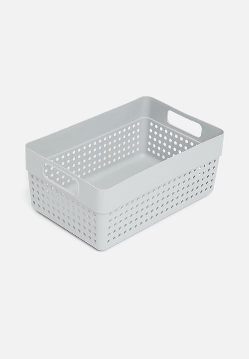 Storage Solutions - Handle storage basket - grey 