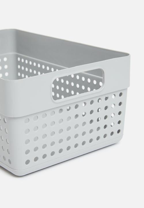 Storage Solutions - Handle storage basket - grey 