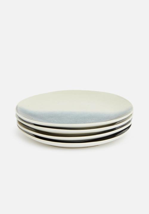 Sixth Floor - Moray side plate set of 4-grey