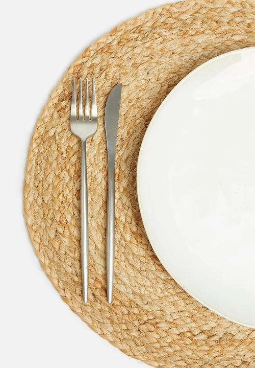 Sixth Floor - Sumba round placemat set of 4 - natural