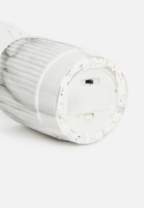 H&S - Cement LED battery operated table lamp