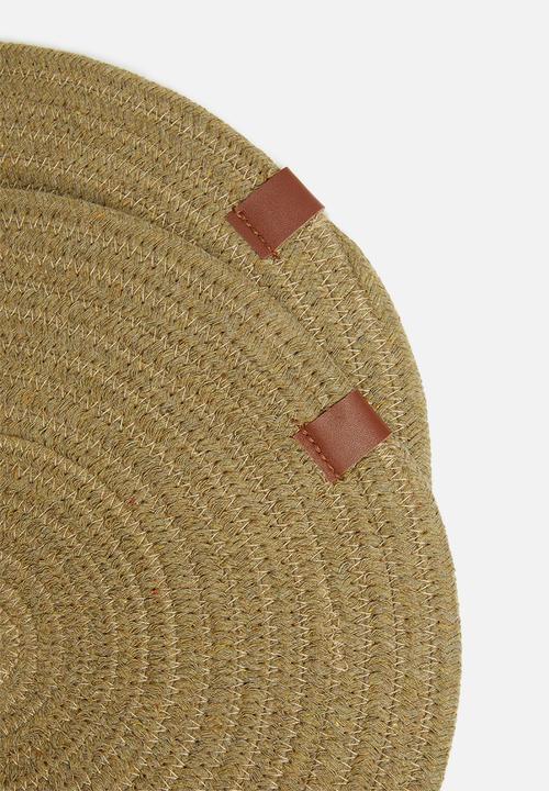 Sixth Floor - Dipuo rope placemat set of 4 - moss