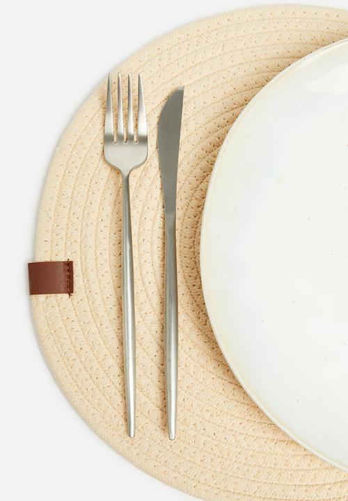 Sixth Floor - Dipuo rope placemat set of 4 - crème fresh