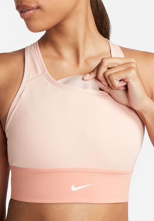 Nike - W nk swsh lngln bra - arctic orange/lt madder root/white