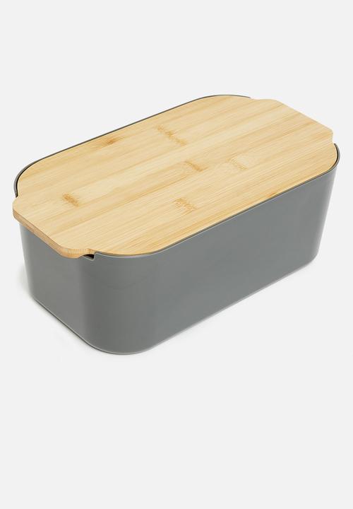 Excellent Houseware - Bread bin - charcoal