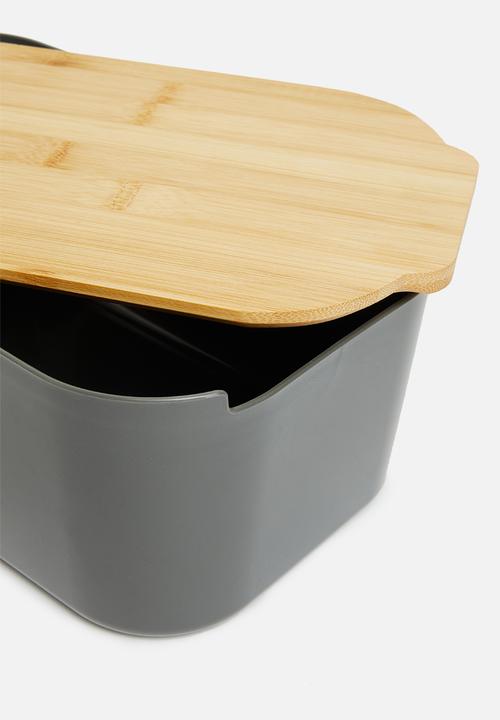 Excellent Houseware - Bread bin - charcoal