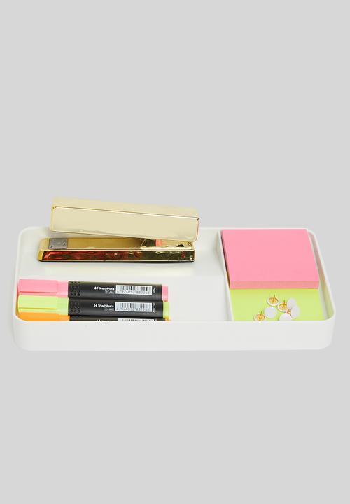 Litem - Flip tray desk organiser - white