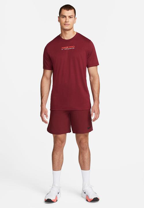 Nike - M nk df tee db nk pro 2 - dark beetroot
