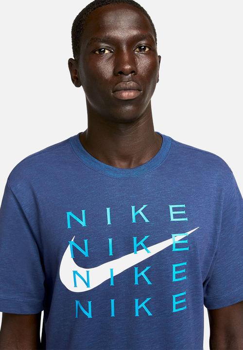 Nike - M nk df tee slub hbr - midnight navy/laser blue