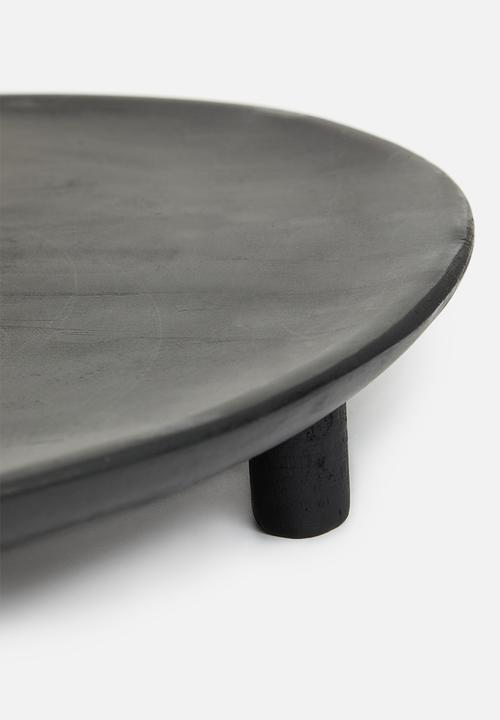 H&S - Lippy mango wood tray - black