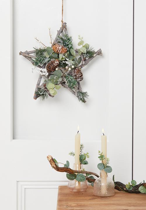 H&S - Rustic Christmas tree star  - Natural