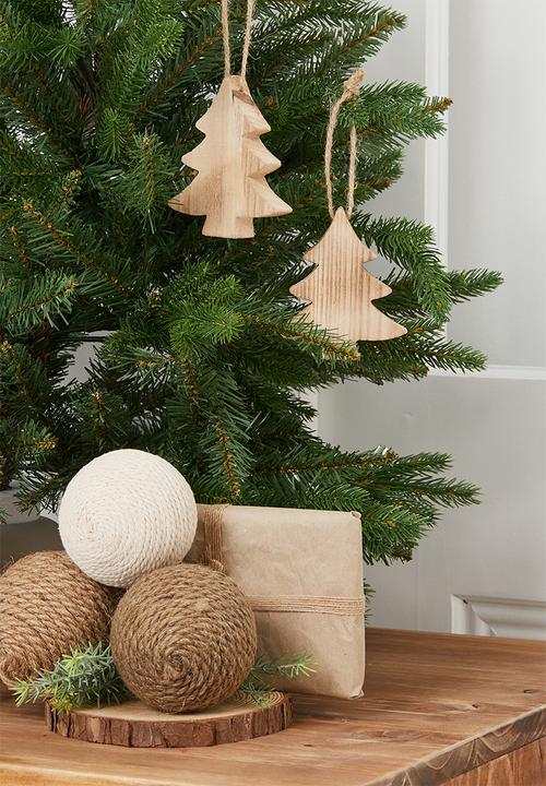 H&S - Cut-out Christmas tree decor - natural