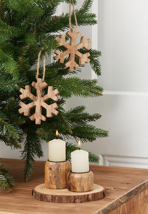 H&S - Cut-out Christmas tree decor - natural