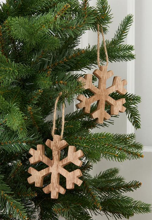 H&S - Cut-out Christmas tree decor - natural
