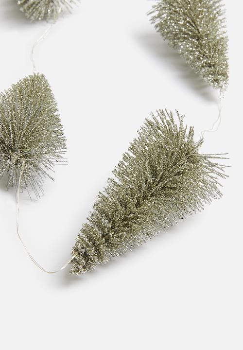 H&S - Mini LED Christmas tree garland - silver