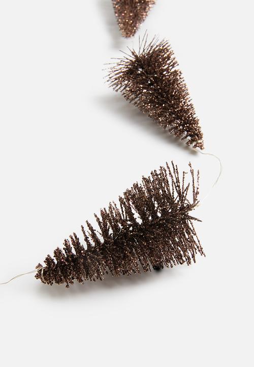 H&S - Mini LED Christmas tree garland - bronze