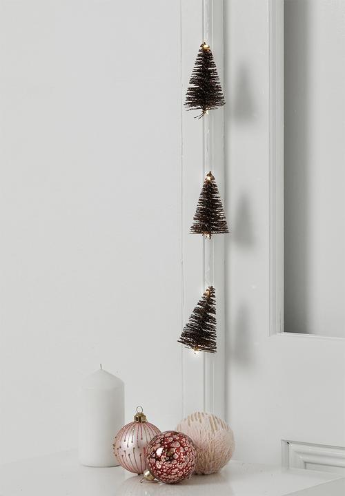 H&S - Mini LED Christmas tree garland - bronze